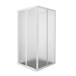 Shower cabin "ACRYL", square, white profil