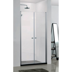 Преграден душ параван с отваряеми врати "STUDIO", хром