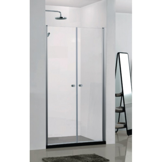 Преграден душ параван с отваряеми врати "STUDIO", хром