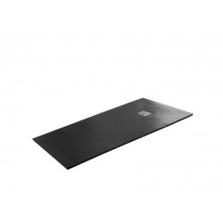 Душ корито от полимер мрамор "KRETA", антрацит