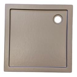 Квадратно акрилно душ корито "VENUS STONE", 80-90 см., сиво