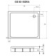 Квадратно акрилно душ корито "BORA", 80-90 см.