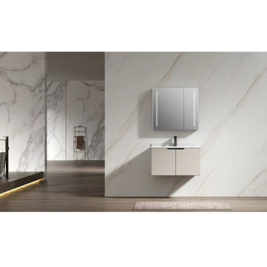 Долен шкаф за баня с умивалник от PVC, 60 см