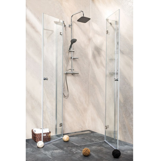 Отваряема врата "SYMPHONY SANOFLEX", хром, 80-120х195 см.