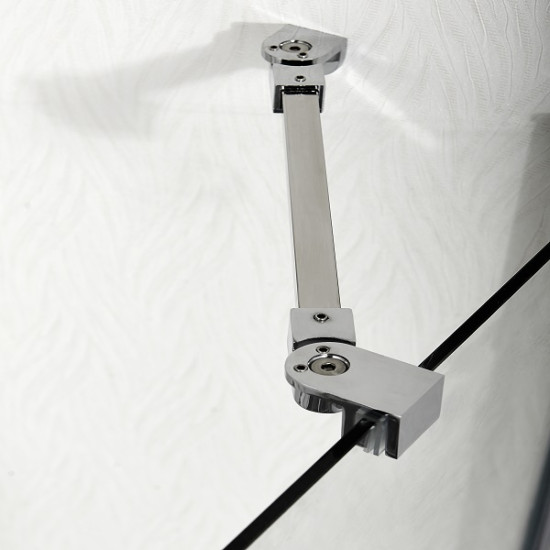 Сгъваема врата "SMARTFLEX", хром, 80-100х195 см.