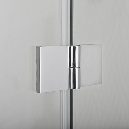 Сгъваема врата "SMARTFLEX", хром, 80-100х195 см.