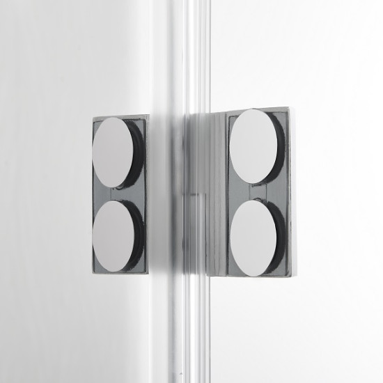 Сгъваема врата "SMARTFLEX", хром, 80-100х195 см.