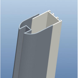 Стенен профил за 8 мм стационарно стъкло