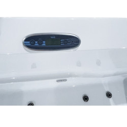 ZADAR- Outdoor jacuzzi, white, incl. cover and steps,190x140x70 cm, SPA 35