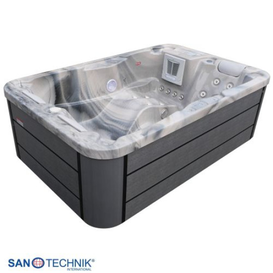Външно джакузи за 3 човека MODENA Silver Marble, 205x130 см
