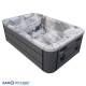 Външно джакузи за 3 човека MODENA Silver Marble, 205x130 см