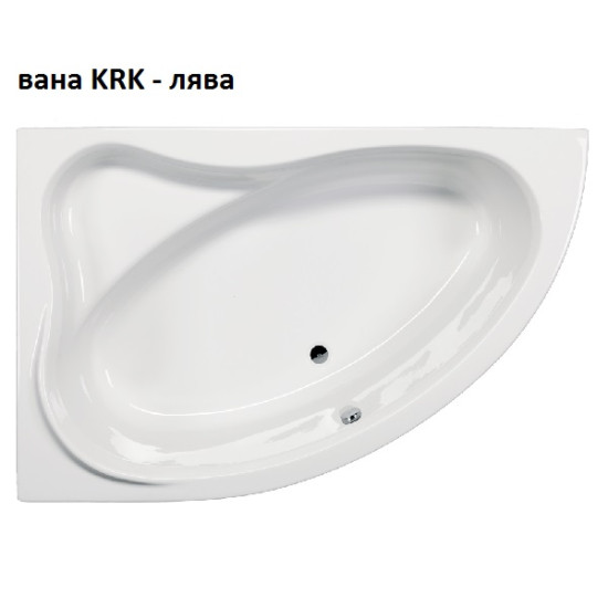Асиметрична акрилна вана "RAB-KRK" 150x98x40 см